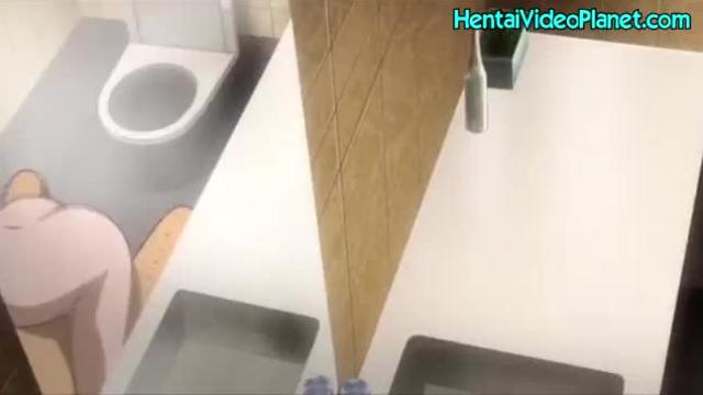 Hentai sweet toilet masturbation